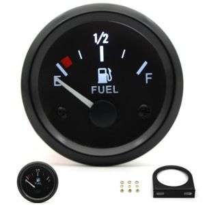 SURENHAP jauge de niveau de carburant de bateau Jauge de niveau de carburant universelle 52mm pointeur E 1/2 F auto compteur