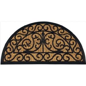 Tapis coco combi absorbant grattant 40x60 cm Cuba demi lune volutes