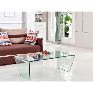 Table basse SUZANA - Verre trempé courbé