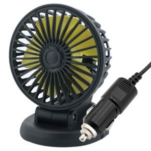 Pièces AutoVentilateur de refroidissement USB 5V-12 volts pour voiture camion avec prise allume-cigare à Clip - Type 12V Yellow -A