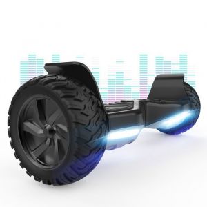 Hoverboard 85 pouces Hummer Tout Terrain LED Bluetooth avec Moteur Puissant Cadeau iéal Noir