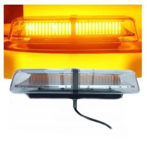 Mini Rampe Barre Lumineuse d’Avertissement 12-24V Orange LED 72 LED Balise dUrgence Gyrophare Fixation à Boulon 8 Modes de Flash