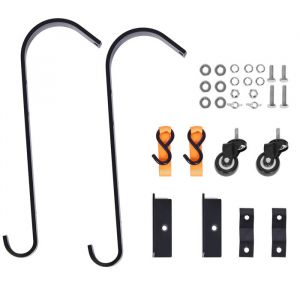 Crochet de Toit pour &Eacute;chelle-Duoku- Lot de 2- avec Roue Fixe et Barre Pivotante- Capacit&eacute; de 2722 kg- pour Toits en Pente