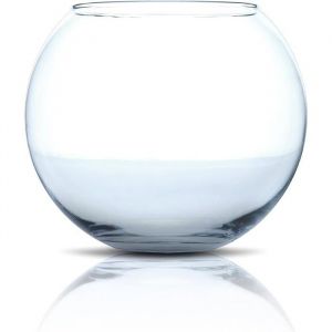 Fishbowl/boule en verre transparent Crystal Globe 30 cm aquarium souffl&eacute; pour poisson rouge VASE