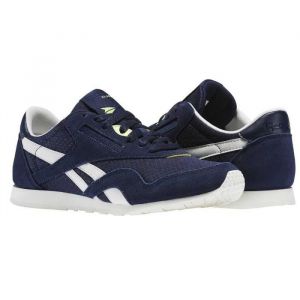 Baskets Reebok Classics Classic Nylon Slim Ep - Femme - Bleu - Lacets - Plat