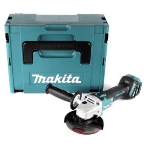 Makita DGA 511 ZJ Meuleuse dangle sans fil 18V 125mm Brushless Solo + Coffret Makpac - sans batterie sans chargeur