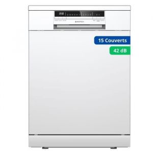 GEDTECH Lave-vaisselle GLV1542WH 15cv - Tiroir à couverts - 42 dB - Ultra silencieux - Départ Différé - Eco - Faible conso Classe C