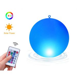 Lampe Solaire ExterieurBoule Lumineuse Exterieure Solaire &agrave; DEL Lampe Flottante &eacute;tanche IP68 Pour Solaire Changeante (1PACK)