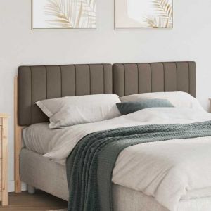 (ON SALE)Accessoire de lit - Armoire T&ecirc;te de Lit - T&ecirc;te de lit - capitonn&eacute;e Marron et Taupe 160 cm Pin massif @FR4777856