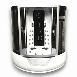 Baignoire Douche balnéo massante angle haute spa MONTECARLO 150x150 cm Hydromassage. Radio Cascade
