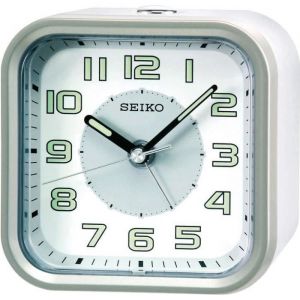 R&eacute;veil - SEIKO - QHE128A - Carr&eacute; - Plastique - &Eacute;clair&eacute; fluorescent vert