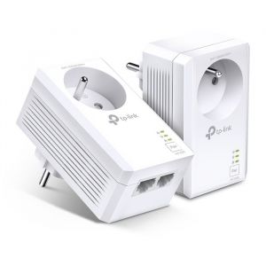 TP-Link CPL 1000Mbps avec 2 Port Gigabit et Prise Intégrée - Profiter du service Multi-TV - TL-PA7027P KIT(FR) - Reconditionné