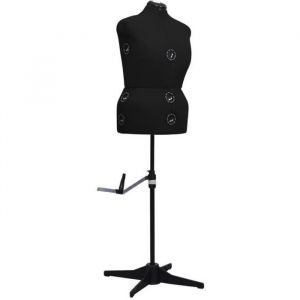 LEXLIFE Mannequin de Couture Réglable Femme Avec 13 Molettes de Précision - 44 à 50 L Taille Ajustable Idéal pour Couture - Noir