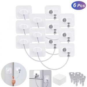 6pcs Bloque Fenêtre Sécurité Enfant Bloc Porte Securite Bebe Securite Fenetre Enfant Bloque Porte Placard Enfant Protection