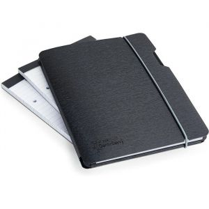 Lot de 3 porte-documents - Avec rabat - Format A5 - Noir - Bloc inclus - Rapesco