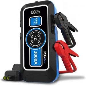 Booster Voiture 2000A MBG Line ET03 PRO MAX demarreur Batterie 16000mAh pour Moteurs Essence 6.0L/Diesel 4.0L Chargeur sans Fil