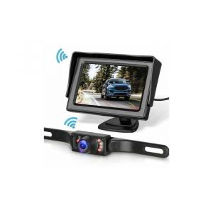 CAMERA EMBARQUEE Kit caméra de recul sans fil 4.3 pour voiture/camion/camping-car