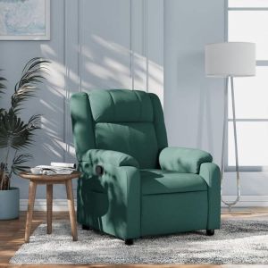BEWI&reg;Fauteuil inclinable - Fauteuil R&eacute;glable/Fauteuil de relax - 1 personne - Vert fonc&eacute; Tissu &FR67206