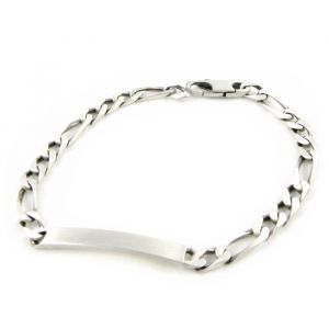 Gourmette Argent LES TRESORS DE LILY - Eve - Maille Figaro 4mm - Femme