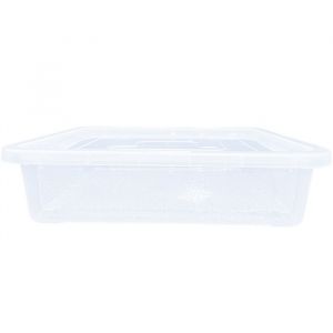 Boîte De Rangement EDANTI Transparent 10L Plastique Avec Couvercle 40x33x10 Cm