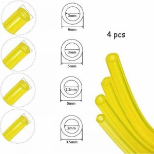 Durite Essence 4Pcs 1m Tuyau Carburant Flexible r&eacute;sistant pour tron&ccedil;onneuse d&eacute;broussailleuse coupe-bordure