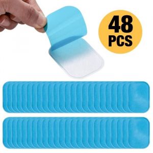 EMS Gel Pad - 48 Pcs Patch Electrostimulation Abs Électrodes Replacement de Feuille Gel Rechange