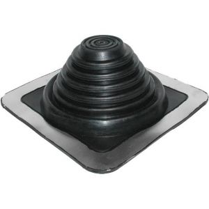 Sortie de toit Pipeco embase carrée N°4 100°C ETANCO - Noir - Ø70 à 177 -188041