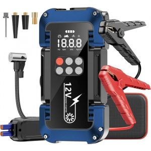 Booster Batterie Voiture avec Compresseur4000A 26800mAh12V Jump Starter Portable Booster Batterie(Jusqu&rsquo;&agrave; All Gaz Ou 8L Diesel)