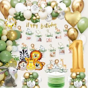 Decoration Anniversaire 1 An Ballon Anniversaire 1 An Jungle Decoration Anniversaire Fille Garcon Avec Deco Anniversaire 1 An