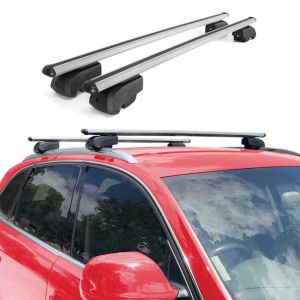 Barre de Toit Transversale Pour Peugeot 2008 2019-2023 ABE Alu Gris 2 Pcs