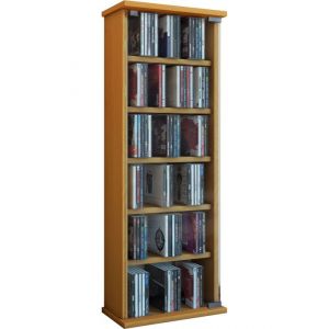 VETRO commode tour rangement bibliothèque CD-DVD 150 CD Hêtre