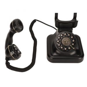SALUTUYA téléphone fixe rétro Téléphone fixe Vintage bouton disque à lancienne téléphone filaire rétro pour la décoration de la