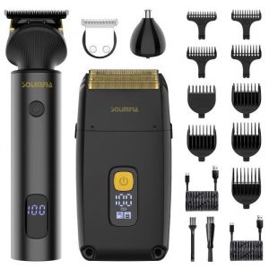 SURKER Rasoir électrique + Tondeuse à barbe pour homme étanche 2 en 1