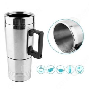 C Bouilloire de voyage 24V 200W bouilloire de voiture 300ml convient aux gros camions tasse chauffante voiture en acier inoxydable