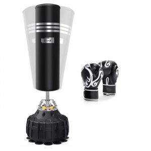 Dripex sac de frappe sur pied avec gants sac de boxe adulte punching ball 178 cm avec 19 ventouses