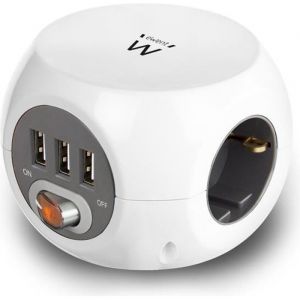 Ewent EW3939 multiprise 15 m 3 sortie(s) CA Intérieur Blanc