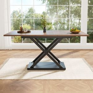 Table de Salle à Manger Télescopique Table de Cuisine Extensible pour Cuisine SalonStyle Industriel120-160x80x75cmNoyer