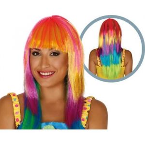 Perruque - Multicolore - Taille unique - Femme - Déguisement années 80 - EVJF
