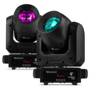 Pack 2 x BeamZ Cobra 100H - Lyre LED Motoris&eacute;e Beam avec Prisme Rotatif DMX - 100 Watts