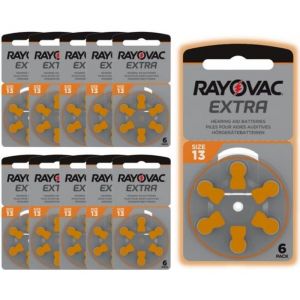 Piles Auditives Rayovac taille 13  Lot de 10 plaquettes soit 60 piles