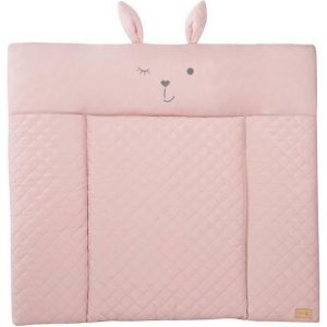 Matelas &agrave; langer - ROBA - Visage de lapin Lily Rosa - 85 x 75 cm - Rose