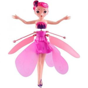 Poup&eacute;e F&eacute;e Volante de vol Rose B&eacute;b&eacute; Jouets pour Enfants petit cadeau Avion jouet induction infrarouge USB chargeant (Rose)