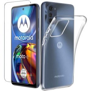 Coque pour Motorola Moto G13 / G23 / G53 + Verre tremp&eacute; - Etui Housse Transparent Vitre Protection Ecran Verre Tremp&eacute;