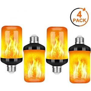 SURENHAP - 4Pcs Lampes &agrave; Flamme LED E27 5W - Ampoule Scintillante &agrave; 4 Modes