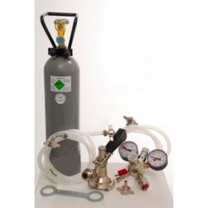 Kit daccessoires 2 - ICH-ZAPFE.DE - Tuyau à bière - 20 kg CO2 - Adaptateur fût 5L - Gris