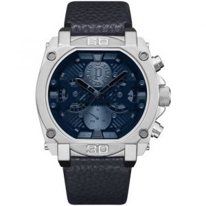 Montre - POLICE - Norwood PEWJF2226802 - Acier inoxydable - Cadran Bleu - Bracelet Cuir Noir