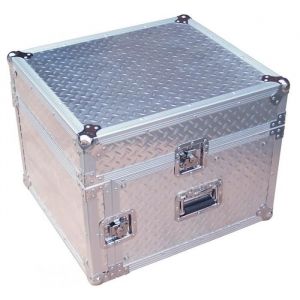 Flight Case 4U Argent&eacute; Pour Table de Mixage 10U sur le Dessus