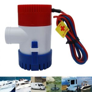 Pompe immerg&eacute;e 12V - MARQUE - 1100GPH - Interrupteur automatique - Bateau - Camping-cars