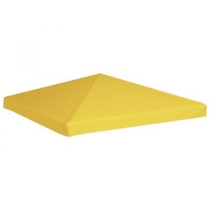 6824NEU- Toile de toit de belvédèreToile de rechange pour pavillon tonnelle tente imperméable 270 g-m² 3x3 m Jaune