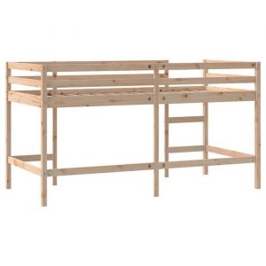 82369& Lit combiné mezzanine denfants - KALISSE - avec échelle 80x200 cm - L205.5x l85.5x H113.5 cm